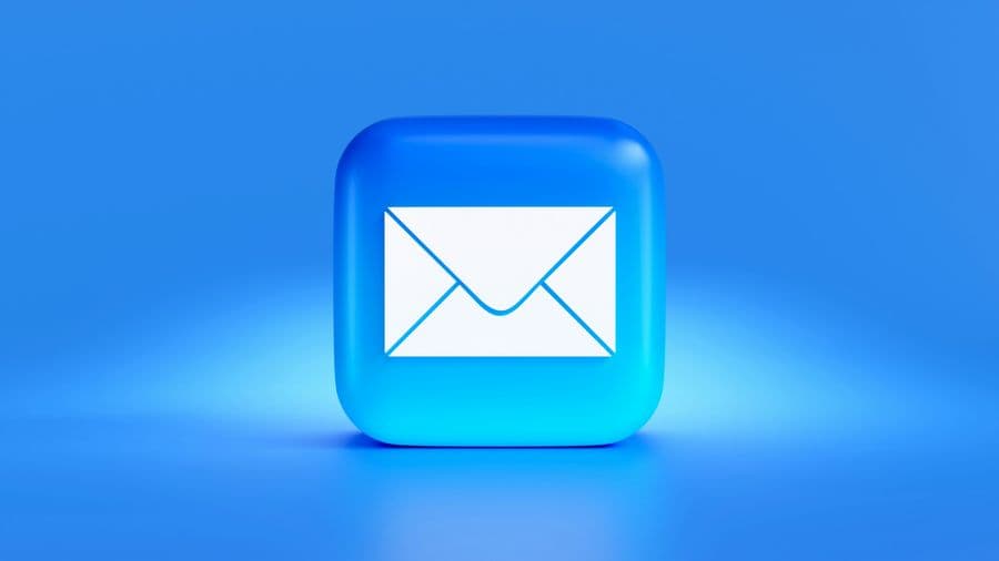 Blaues E-Mail-Symbol