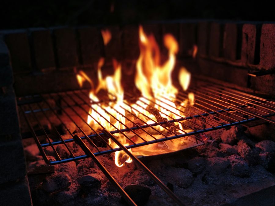 Heute wurde wieder Fleisch gegrillt
