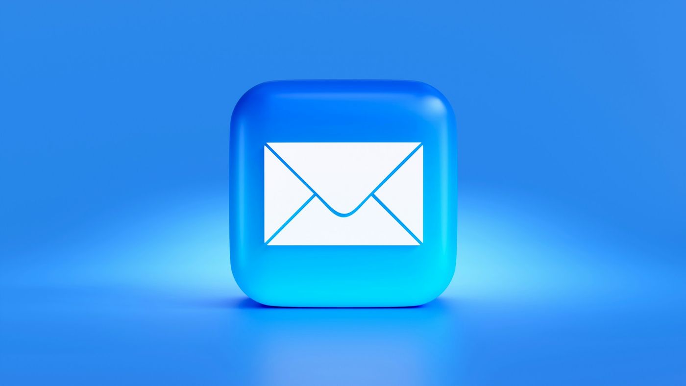 Blaues E-Mail-Symbol