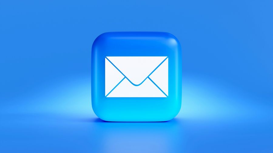 Blaues E-Mail-Symbol